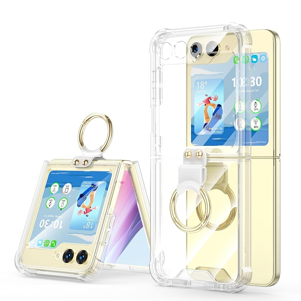 ZORBES Phone Case for Samsung Galaxy Z Flip 5 One Piece Phone Cover with Phone Grip Anti Scratch TPU Frame Phone Case Protection Case Cover for Samsung Galaxy Z Flip 5 5G Clear ZORBES Phone Case for Samsung Galaxy Z Flip 5 One Piece Phone Cover with Phone Grip Anti Scratch TPU Frame Phone Case Protection Case Cover for Samsung Galaxy Z Flip 5 5G Clear